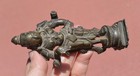 18c Hindu India Indian Bronze Buddha Deity God Vishnu Figurine Figure - As Is
