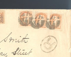      Fancy Cork Cancels On Triple Weight Domestic 1888 Registered Cover Canada