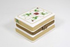 Bible Hinged Trinket Box Cross Roses Faith God Bless You Note Porcelain Avon Vtg