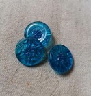 Antique Czech Glass Buttons - Vintage - Art-deco - 1920  s-1930  s  3pcs  - H184
