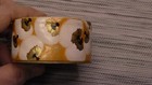 Vintage Coty Airspun Face Powder Empty Box Dresser Vanity Container White Gold