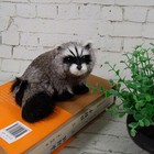 Realistic Lifelike Plush Raccoon Toy Fur Furry Animal Doll Gift Model Decor New