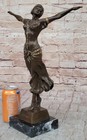 Patoue Bronze Female Figure Sculpture  Art Deco Hot Cast Collectible Home Decor