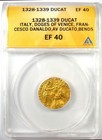 1328-1339 Italy Venice Gold Ducat Jesus Christ Ducato - Certified Anacs Xf40