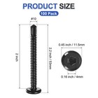 100pcs  10 X 2  410 Stainless Steel Hex Socket Self Tapping Screw  Black