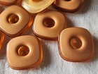 Lot Of 9 Vintage Orange Apricot Buttons 2 3 Cm Holes Ref 1090