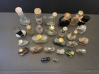 Lot 26 Vintage Mini Perfume Empty Glass Bottles Unique Vanity Display Props