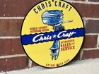 Chris Craft Boat Speedboat   Marine Gasoline Metal Sign Oil Gas