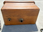 Antique Wall Mount Wood Toilet With Hardware