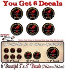 6 Johnny One Note 3  Jukebox Wallbox Graphic Vinyl Decals Wall Box 1015 Stickers