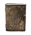 Peacock Embossed Brown Leather Journal Vintage Notebook Writing Diary Men Women