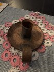 Vintage  Copper Chamber Candle Holder Brass Handle