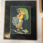 Lot Of Vintage Prints Dutch Artist Jan Wijga   Charlotte Becker Wood Plaque