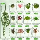 16 Pcs Artificial Succulents Plants Faux Plastic Succulents Assortment In Green
