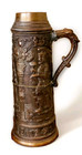 Copper Clad Bronzed Westerwald 3 Litre Stoneware Stein Or Tankard