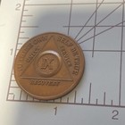 Alcoholics Anonymous 9 Year Aa Bronze Medallion Chip Coin Token Sobriety Sober
