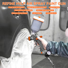 Refine Hvlp Air Spray Gun Set 1 0mm 1 4mm 1 7mm 100ml 600ml Car Painting Sprayer