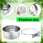 10 Pcs Bird Food Bowls Stainless Steel Parrot Cage Water Bowl Cups