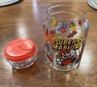1989 Nintendo Super Mario Bros 2 Glass Jar With Lid Vintage Canister Container