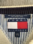 Tommy Hilfiger Vantage Men s Size L Striped Crew Neck Cotton Knit Sweater