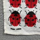 Ulster Ladybirds Tea Towel Red White Irish Linen Vintage Ladybug Print Kitchen