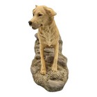 Heredities Golden Retriever Figurine Pjs182 By Jean Spouse Mounted Signed 1987