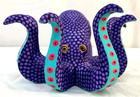 Oaxacan Wood Carving By Alma   Saul Aragon Octopus Mexico Folk Art Alebrije