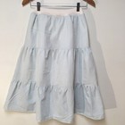 Skirt Girls L 10 12 100  Cotton Blue Ruffle Tier Maxi Lined Mom And Pop s Kids