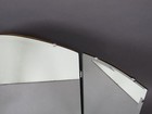 Antique C 1880 Victorian 3-panel Beveled Glass Vanity Mirror Vintage