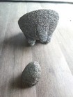 Vintage Hand Made Volcanic Lava Stone Molcajete Mortar   Pestle