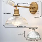 Antique Brass Indoor Wall Sconce  1-light Modern Vanity Light Vintage Industr   