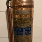 Antique Copper Fire Extinguisher First Aid W d  Allen Mfg Chicago Usa