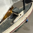 Vintage Wooden Pond Yacht Model 23 5  Tall Handcrafted Sailboat Maritime Decor