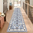  Washable Runner Rug  2x10 Non-slip Vintage Floral Hallway Rug With Rubber 