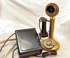 Western Electric Brass Dial Candlestick Telephone    cs