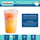 16 Oz Clear Disposable Plastic Cups With Strawless Sip Lids  100 Pack Clear
