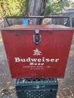 Budweiser  King Of Beers Vintage Red Metal Cooler