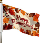 Thanksgiving Flag 3x5 Ft - Double Stitched Fall Banner With Grommets  Autumn Lea