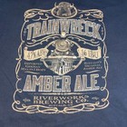 Trainwreck Amber Ale Riverworks Brewing Buffalo Ny T Shirt Size Large Black