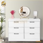 White 6-drawer Wood Chest Of Drawers Storage Cabinet Unit Bedroom Furniture Home
