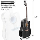 Ktaxon 41-in Basswood Acoustic Folk Guitar Eq With 10w Amplifier Black
