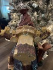 Vintage 2005 30 Inch Fiber Optic Resin    wood Look    Moose With Original Box