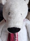 Lg Coca-cola White Polar Bear Plush Stuffed Animal W  Red Logo Scarf- 33 Inches