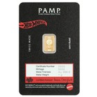 Pamp Suisse Hot Wheels Race To Win 1 Gram  9999 Fine Gold Bar  - 5 000 Mintage