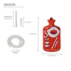 Home Enema Douche Kit Hot Water Bottle Bag 2 Quart Capacity Reusable Red New 