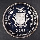1970 Republic Of Guinea Jfk Silver 200 Francs  proof   free S h After 1st Item 