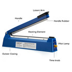 8  12  16  Hand Impulse Heat Sealing Sealer Machine Poly Element Plastic Sealer