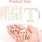 1 Inch 48 Pcs Wood Greek Letters Crafts  Unfinished Wooden Alphabet Letters    