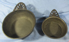 Vintage Antique Pair Off 6  And  4   Childs Cast Iron Porringer Gruel Soup Pots