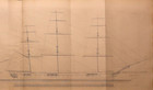 1861  merchant Ship Of 500 Tons   Sails Forthe Frigate  Ship Design Drawing Plan